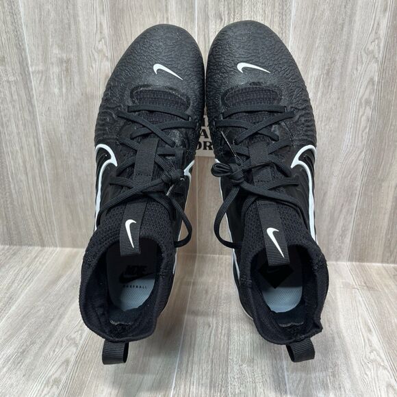 Nike Alpha Huarache NXT ‘Black White’ Baseball Cleats New DJ6517-001 Men's sz 13 - Picture 4 of 8